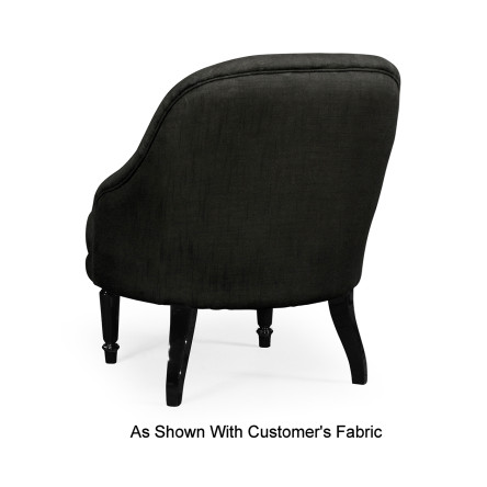 Napoleon III Black Slipper Chair