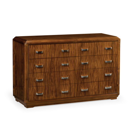 Moderne High Lustre Santos Rosewood Chests of Eight Drawers