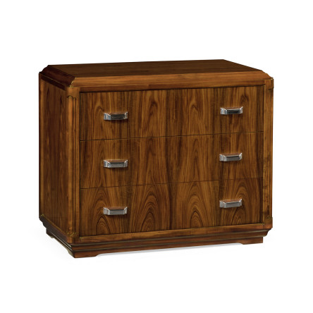 Moderne High Lustre Santos Rosewood Bedside Chest