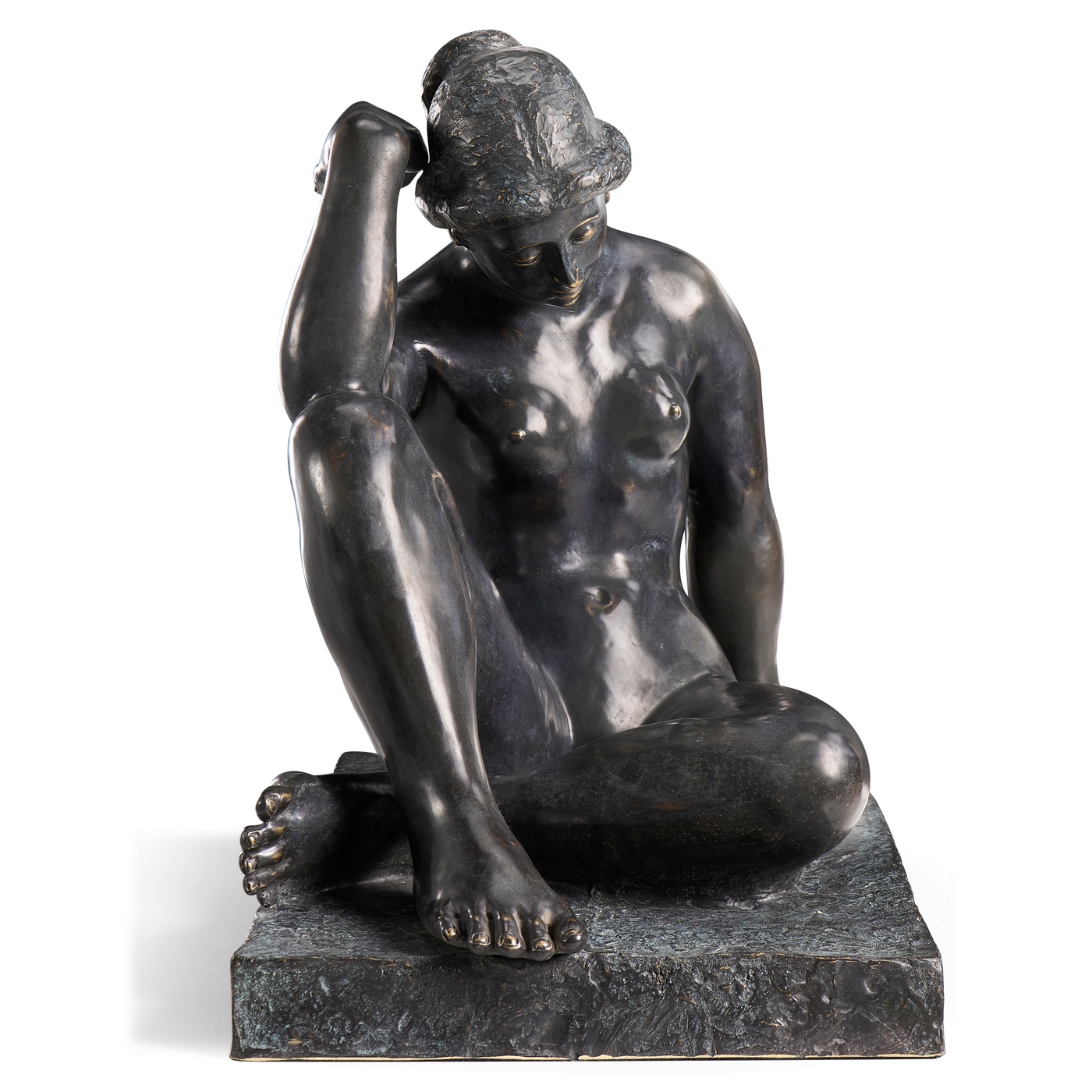 Art Deco Nude Female Left Sculpture