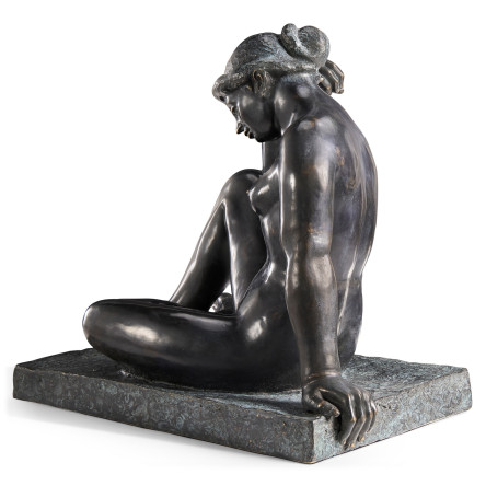 Art Deco Nude Female Left Sculpture