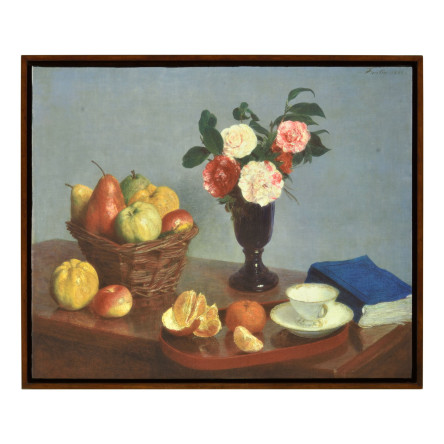 Latour Painting with Walnut Frame