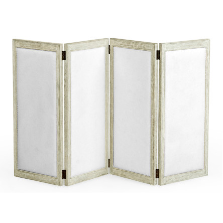 Light Grey Oak Screen, Upholstered in COM