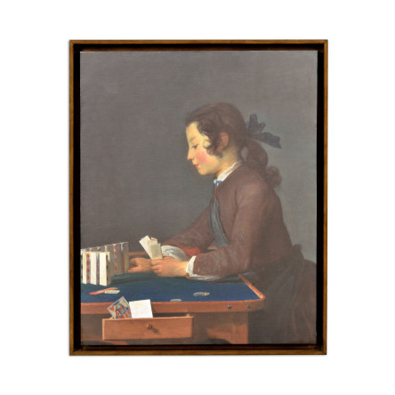 House of Cards Painting on a Honey Walnut Frame