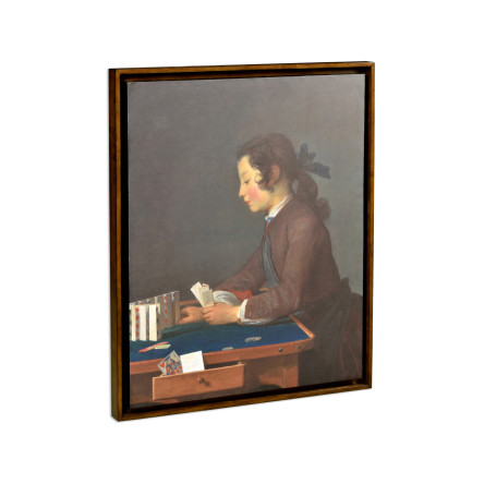 House of Cards Painting on a Honey Walnut Frame