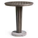 Round Grey Bar Table with a Terrazzo Base 36
