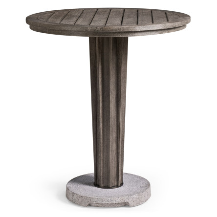 Round Grey Bar Table with a Terrazzo Base 36