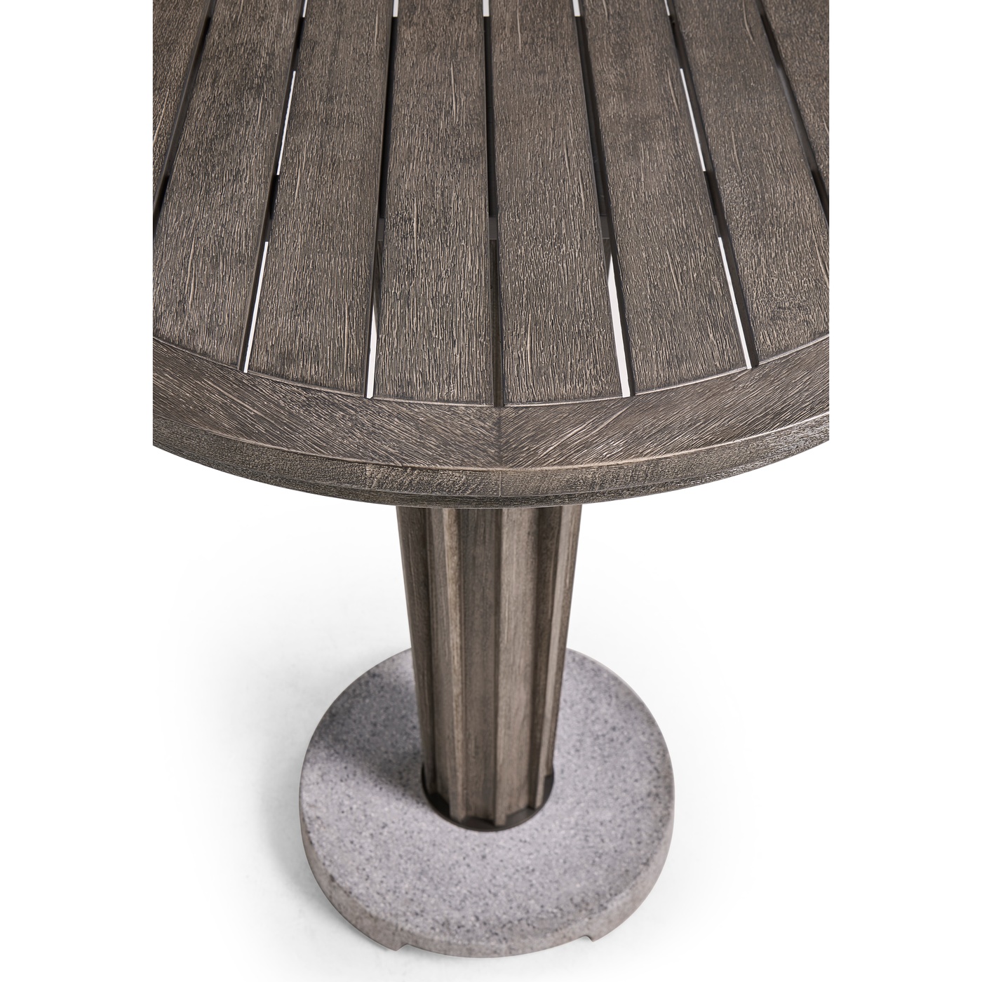 Round Grey Bar Table with a Terrazzo Base 36