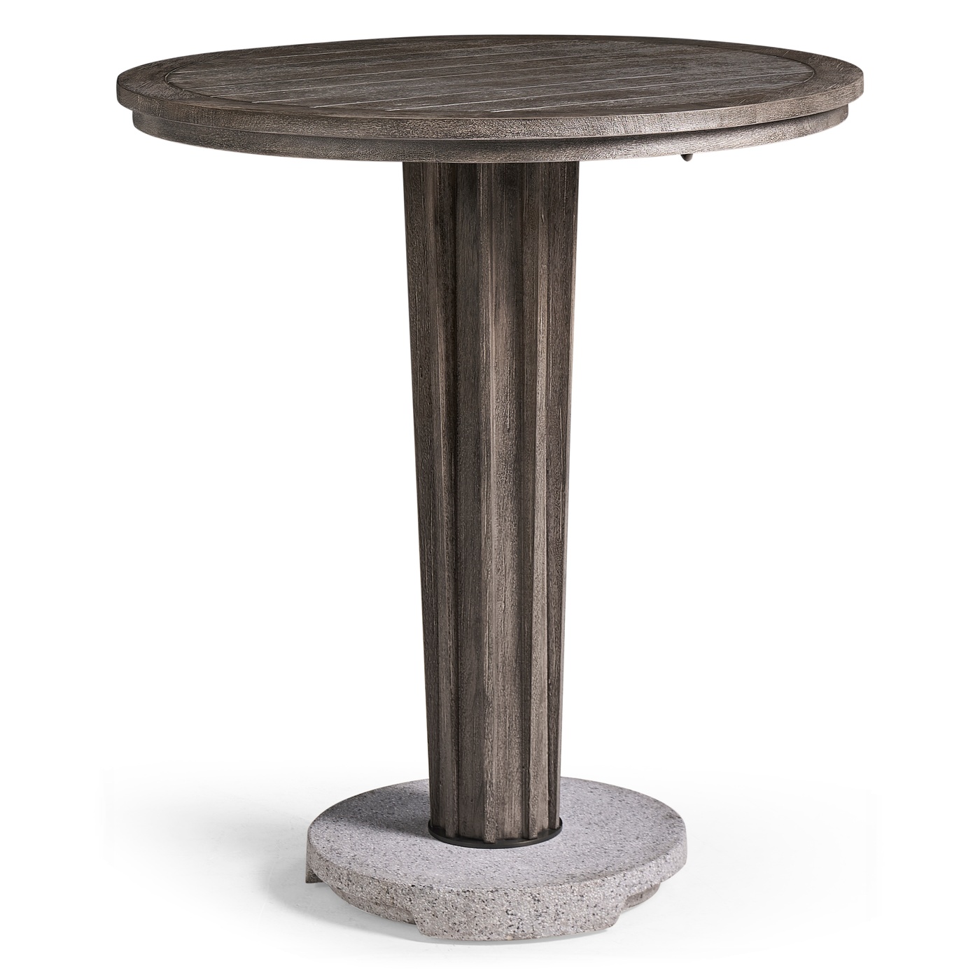 Round Grey Bar Table with a Terrazzo Base 36