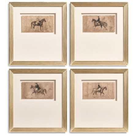 Equestrian Lines in Motion - Set of 4